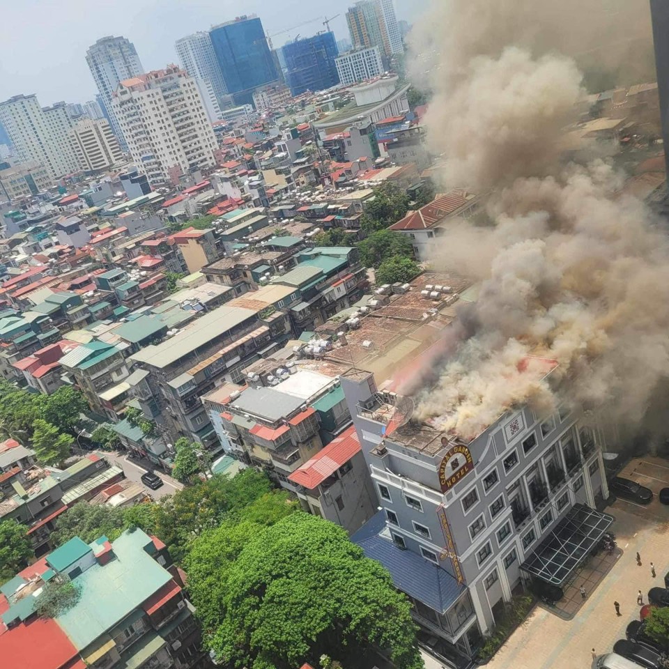 Hiện trường vụ ch&aacute;y.