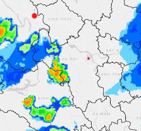 Cảnh báo mưa to cục bộ, lốc, sét khu vực nội thành Hà Nội chiều 11/6 - Ảnh 1
