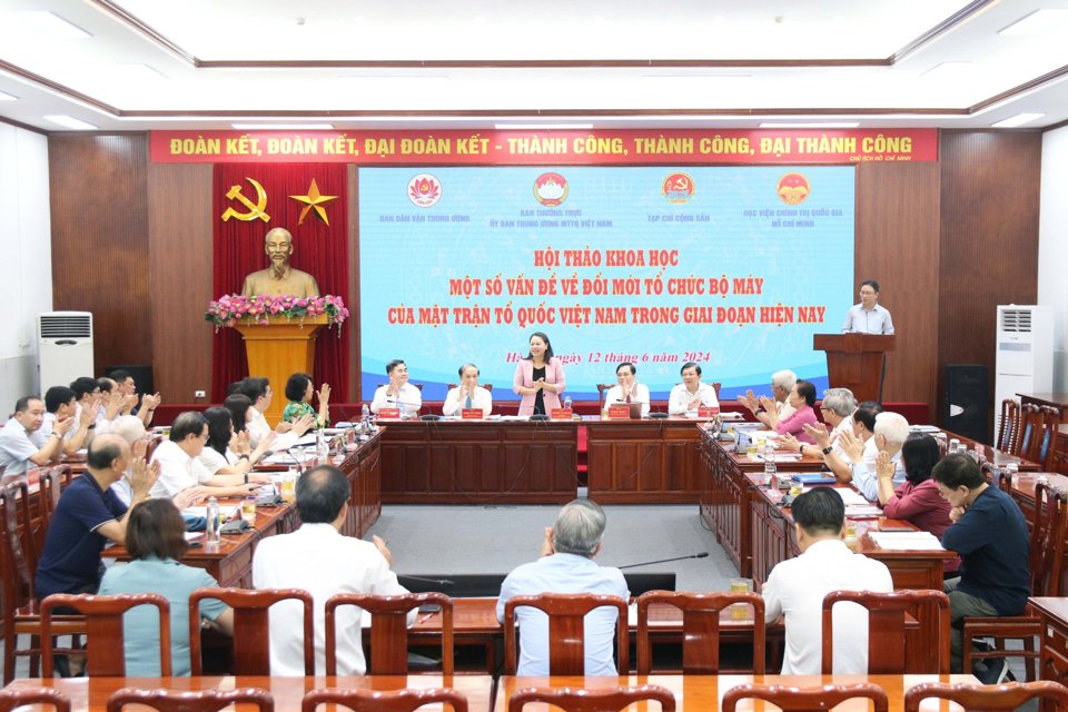 Hội thảo khoa học &ldquo;Một số vấn đề về đổi mới tổ chức bộ m&aacute;y của Mặt trận Tổ quốc Việt Nam trong giai đoạn hiện nay''