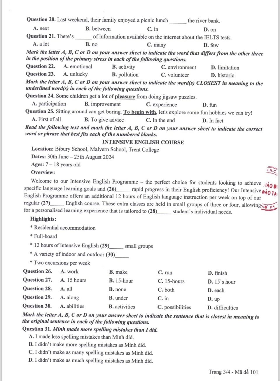 Hà Nội công bố đáp án chính thức các môn thi lớp 10 - Ảnh 4