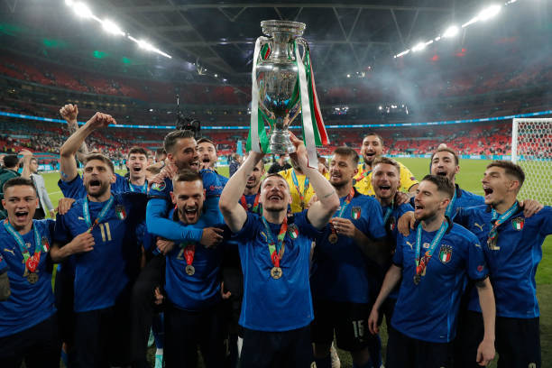 Italy gi&agrave;nh chức v&ocirc; địch tại EURO 2020. Ảnh: Getty