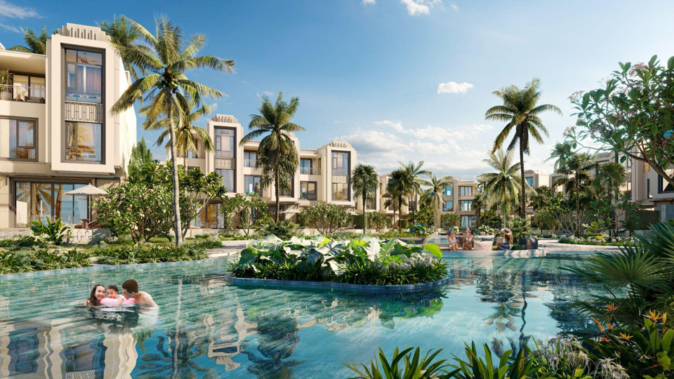 Xanh lam của trời, xanh biếc của biển, xanh m&aacute;t của c&acirc;y cỏ bao trọn lấy &ldquo;bảo vật&rdquo; Lagoon Residences