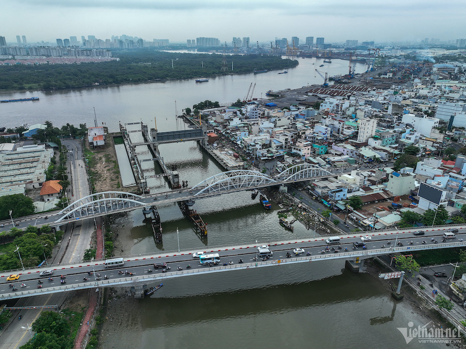 Một trong 6 cống ngăn triều thuộc Dự &aacute;n giải quyết ngập do triều khu vực TP Hồ Ch&iacute; Minh&nbsp;