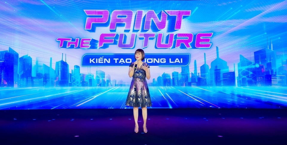 Tổng Gi&aacute;m đốc AkzoNobel Nguyễn My Lan &nbsp;cho biết &ldquo;Paint the Future - Kiến tạo tương lai" kh&ocirc;ng đơn thuần chỉ l&agrave; một khẩu hiệu.