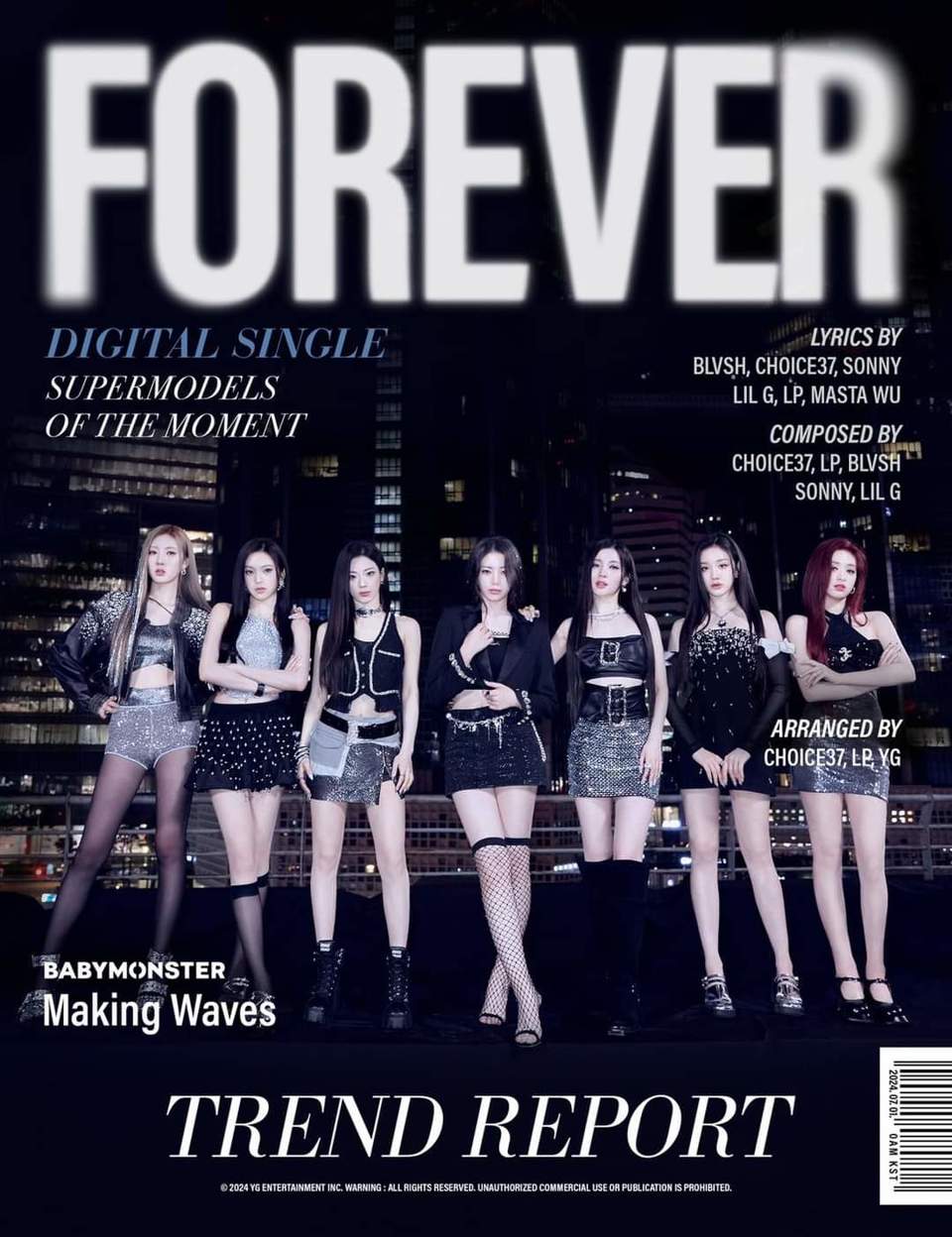 Poster &ldquo;Forever&rdquo; phi&ecirc;n bản tạp ch&iacute; của nh&oacute;m nhạc nữ H&agrave;n Quốc Babymonster.