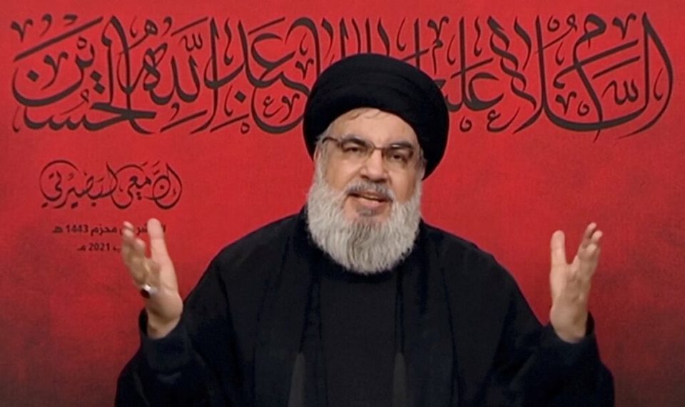 Thủ lĩnh phong tr&agrave;o Hezbollah, &ocirc;ng Sayyed Hassan Nasralla. Ảnh: AP