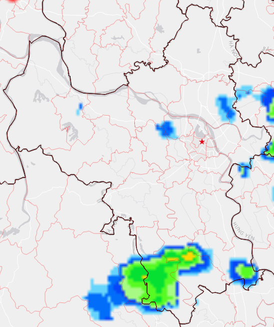 Cảnh báo mưa rào, dông, lốc, sét khu vực nội thành Hà Nội - Ảnh 1