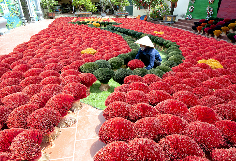 Làng hương Quảng Phú Cầu, huyện Ứng Hòa. Ảnh: Thanh Hải