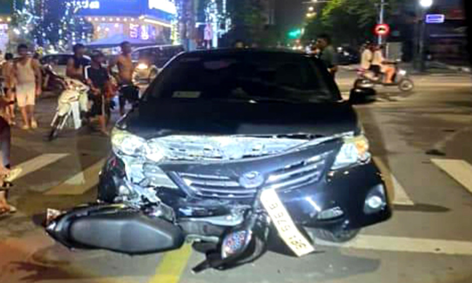 Hiện trường vụ tai nạn tại TP Bắc Giang