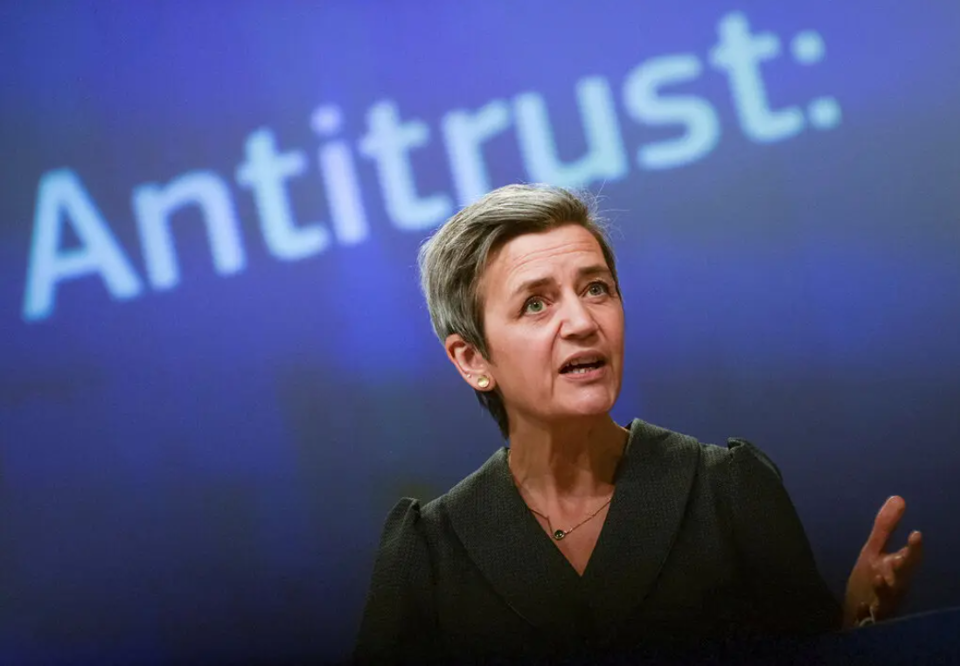 B&agrave;&nbsp;Margrethe Vestager, l&atilde;nh đạo Ủy ban ch&acirc;u &Acirc;u l&ecirc;n &aacute;n Apple trong một cuộc họp gần đ&acirc;y. Ảnh: Johanna Geron