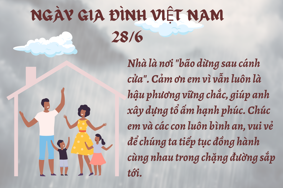 Lời chúc hay tặng vợ, chồng, các con nhân Ngày Gia đình Việt Nam 28/6 - Ảnh 5