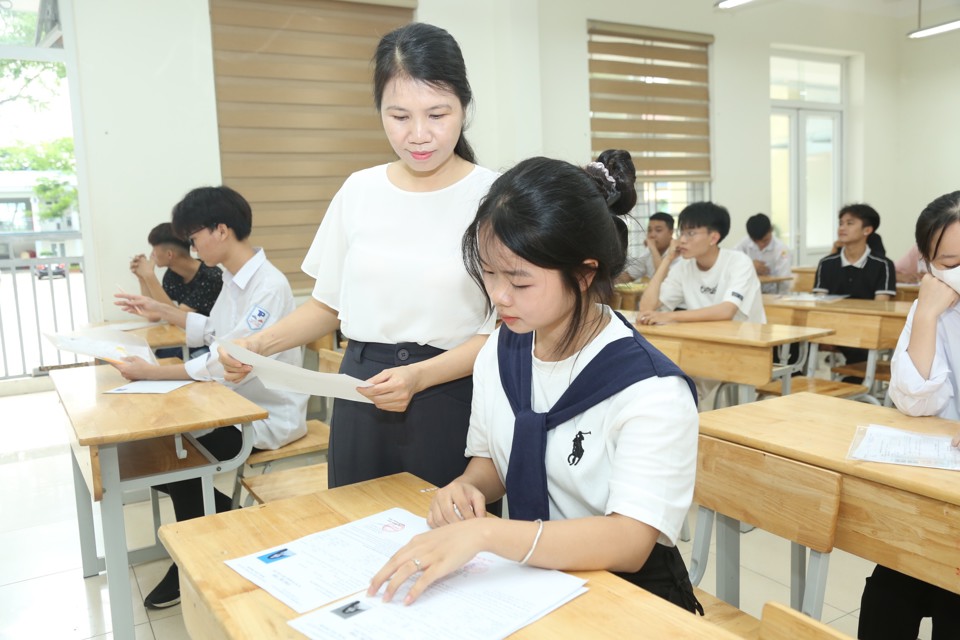 99,46% thí sinh Hà Nội đến làm thủ tục dự thi (Ảnh: Phạm Hùng).