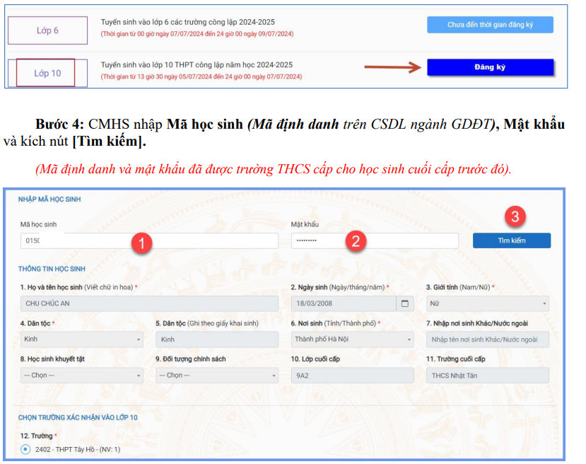 Sở GD&ĐT Hà Nội hướng dẫn quy trình nhập học lớp 10 - Ảnh 2