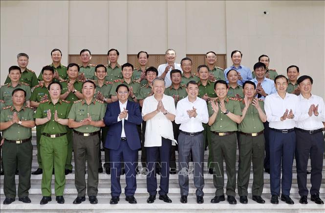 Chủ tịch nước T&ocirc; L&acirc;m, Thủ tướng Phạm Minh Ch&iacute;nh v&agrave; c&aacute;c đại biểu dự Hội nghị - Ảnh: TTXVN