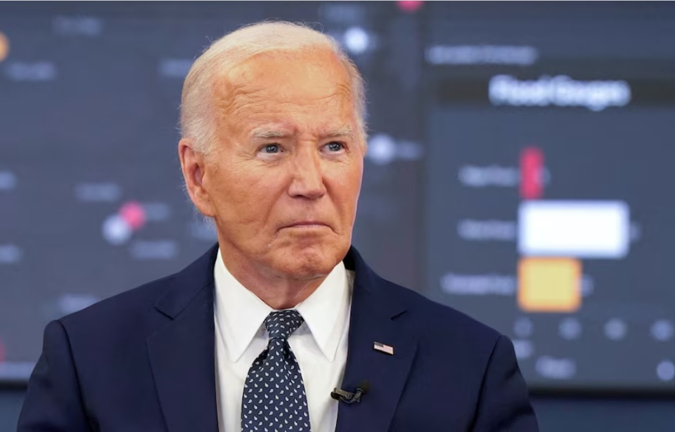 Tổng thống Mỹ Joe Biden ph&aacute;t biểu trong cuộc họp với c&aacute;c quan chức li&ecirc;n bang tại Trung t&acirc;m Điều h&agrave;nh Khẩn cấp ở Washington D.C, ng&agrave;y 2/7/2024. Ảnh: Reuters