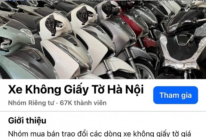 Nhiều hội nh&oacute;m mua b&aacute;n xe kh&ocirc;ng giấy tờ với h&agrave;ng chục ngh&igrave;n th&agrave;nh vi&ecirc;n.