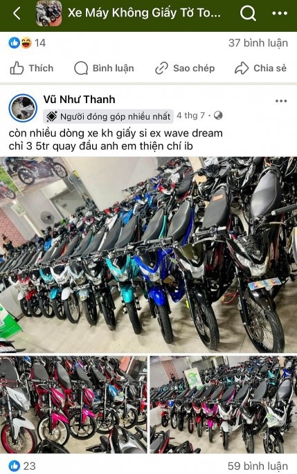 Những loại xe c&oacute; gi&aacute; v&agrave;i chục triệu đồng nhưng được rao b&aacute;n chỉ v&agrave;i triệu đồng.