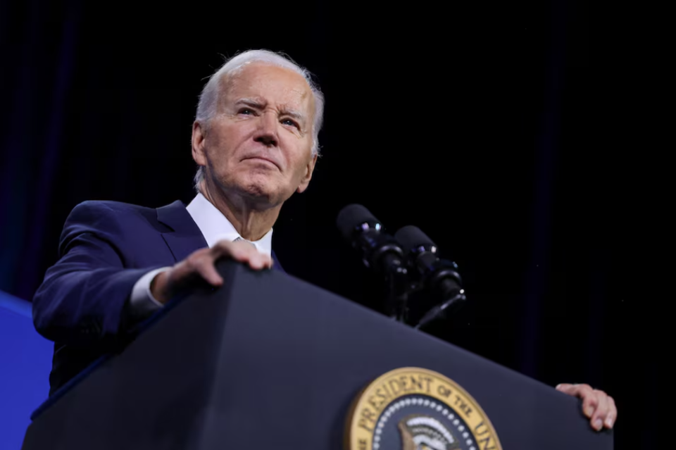 Tổng thống Joe Biden tại cuộc họp ở Neveda., Mỹ v&agrave;o h&ocirc;m 16/7. Ảnh: Tom Brenner