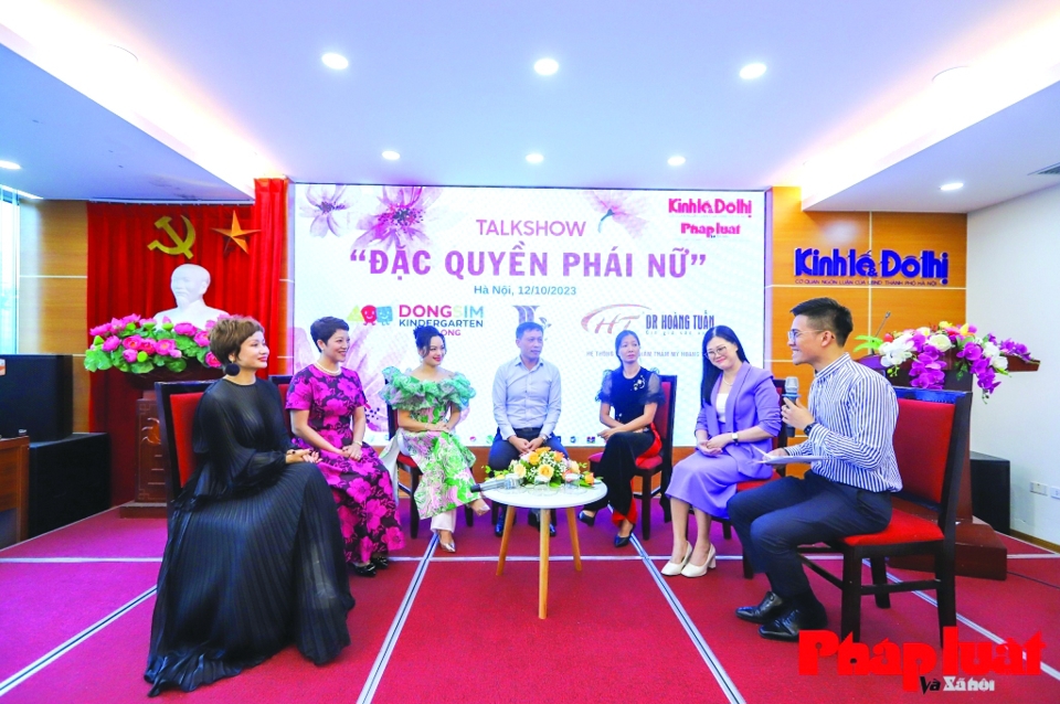 Ban Ph&aacute;p luật v&agrave; X&atilde; hội c&ugrave;ng c&aacute;c ban của B&aacute;o Kinh tế &amp; Đ&ocirc; thị tổ chức talkshow &ldquo;Đặc quyền ph&aacute;i nữ&rdquo; th&aacute;ng 10/2023