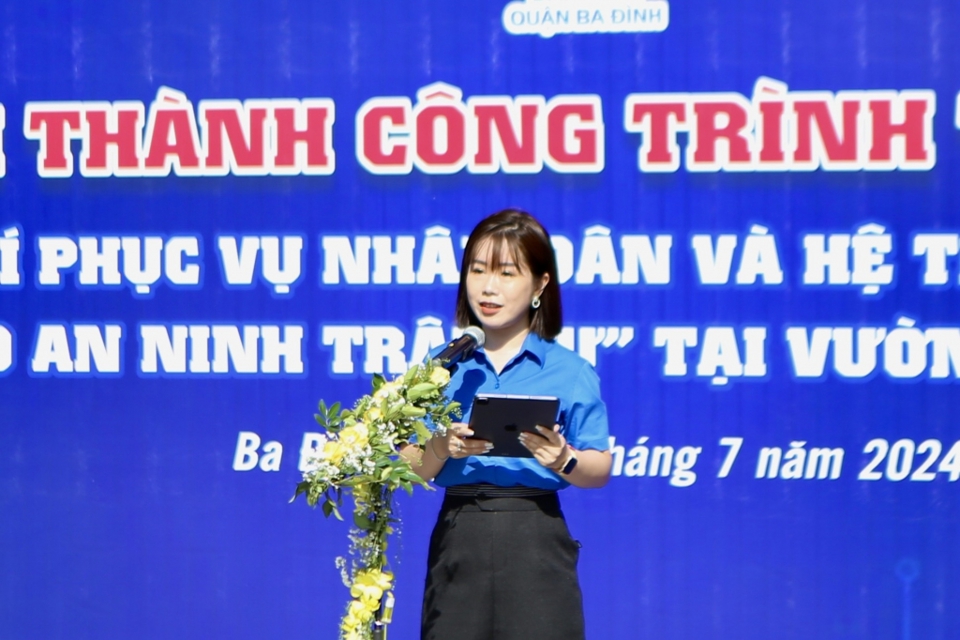 Chị Nguyễn Thị Thanh Phượng - B&iacute; thư Đo&agrave;n TNCS Hồ Ch&iacute; Minh quận Ba Đ&igrave;nh. Ảnh: T.P &nbsp;