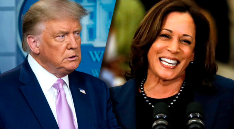 Hai ứng vi&ecirc;n tổng thống &ocirc;ng Donald Trump v&agrave; b&agrave; Kamala Harris. Ảnh: Yahoo