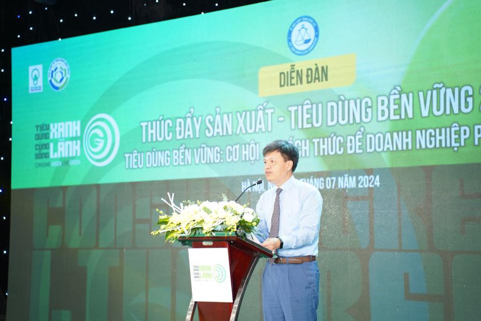 Ph&oacute; Chủ nhiệm Ủy ban Khoa học, C&ocirc;ng nghệ v&agrave; M&ocirc;i trường của Quốc hội Tạ Đ&igrave;nh Thi chia sẻ tại sự kiện. Ảnh: Khắc Ki&ecirc;n