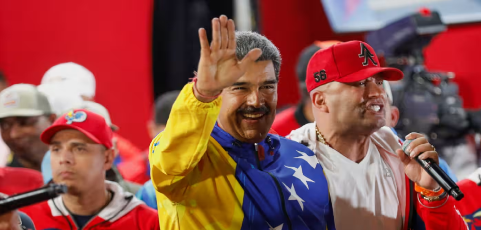 Tổng thống Maduro đắc cử nhiệm kỳ thứ ba với 51% số phiếu ủng hộ. Ảnh: Getty image