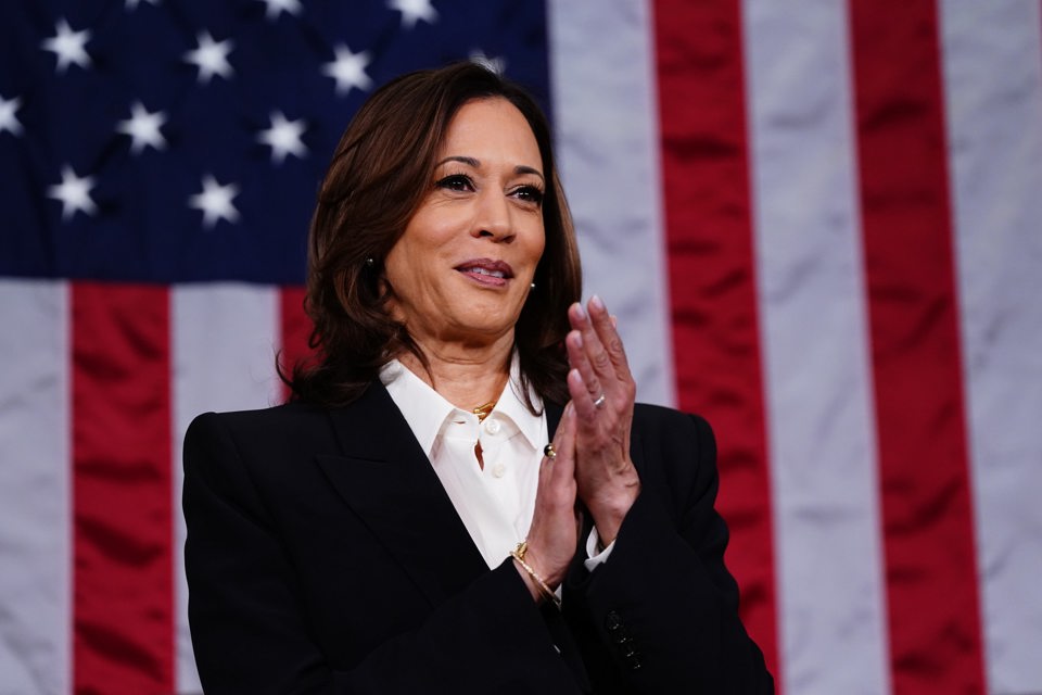 Ph&oacute; Tổng thống Kamala Harris đạt đủ điều kiện ủng hộ để trở th&agrave;nh ứng vi&ecirc;n tổng thống của đảng D&acirc;n chủ. Ảnh: Getty