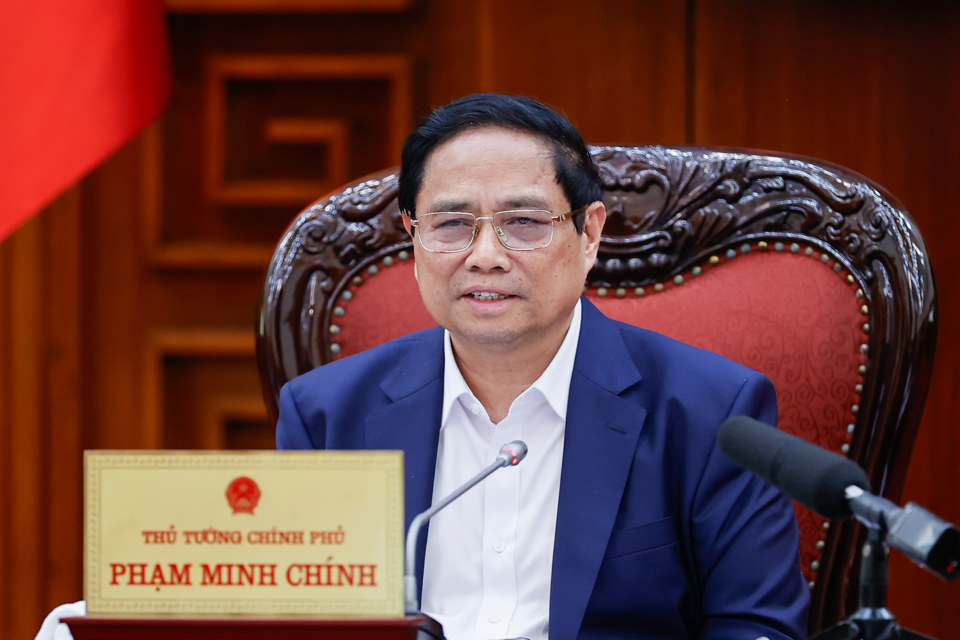 Thủ tướng Ch&iacute;nh phủ Phạm Minh Ch&iacute;nh ph&aacute;t biểu tại Phi&ecirc;n họp thứ nhất của Ban Chỉ đạo tổng kết 20 năm thực hiện m&ocirc; h&igrave;nh tổ chức bộ m&aacute;y của Ch&iacute;nh phủ&nbsp;