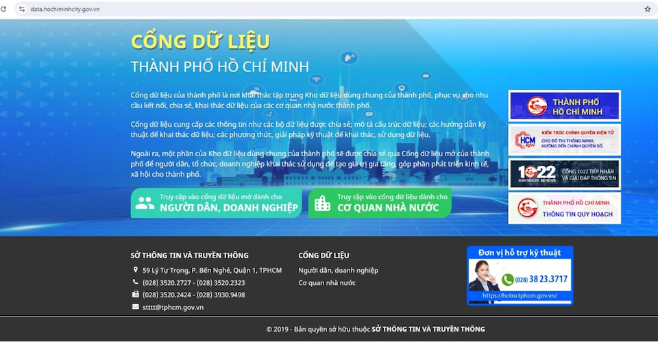 Danh mục dữ liệu mở vừa được UBND TP Hồ Ch&iacute; Minh ban h&agrave;nh&nbsp;