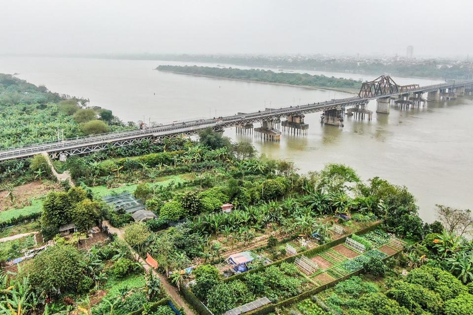 Bãi sông Hồng trên địa bàn quận Hoàn Kiếm. Ảnh: Hải Linh