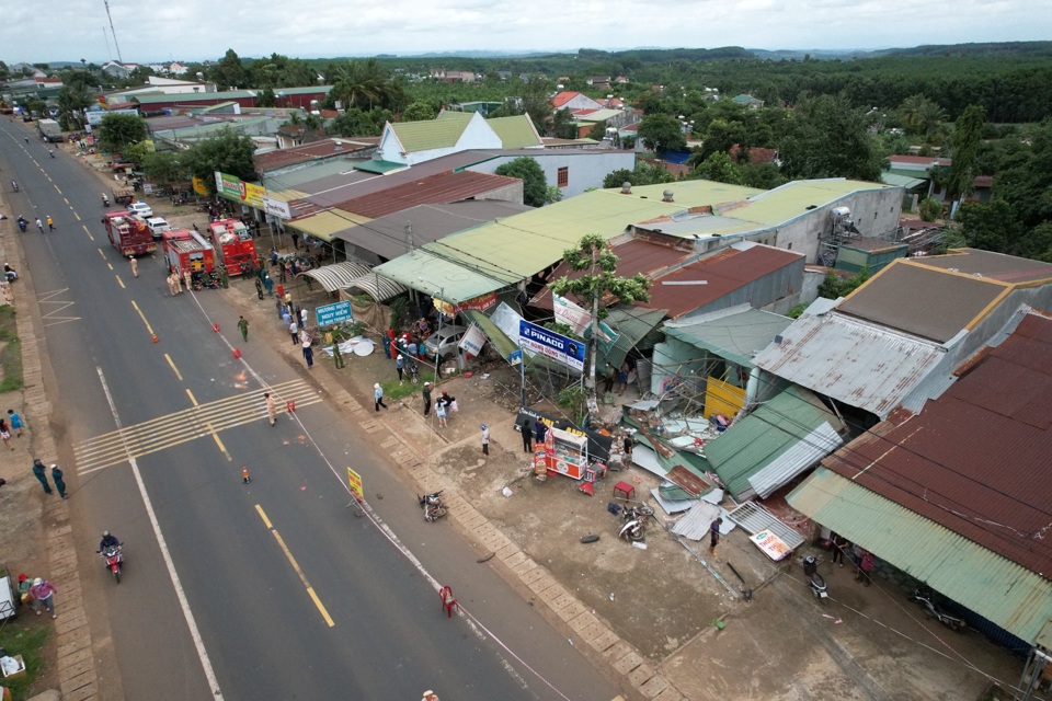 Hiện trường vụ tai nạn.