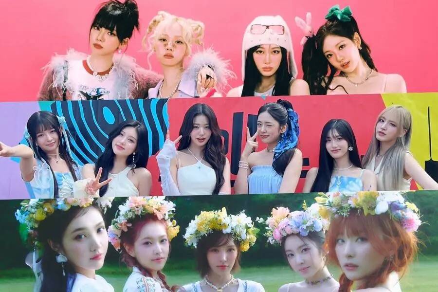 aespa, IVE, Red Velvet chiếm lĩnh Top 3 nh&oacute;m nhạc nữ hot nhất th&aacute;ng 8. Ảnh: Soompi