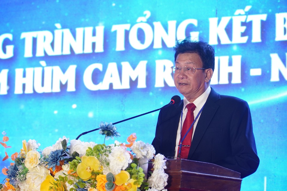 &Ocirc;ng Ng&ocirc; Hữu Hiền ph&aacute;t biểu bế mạc Lễ hội T&ocirc;m h&ugrave;m Cam Ranh - năm 2024.&nbsp;