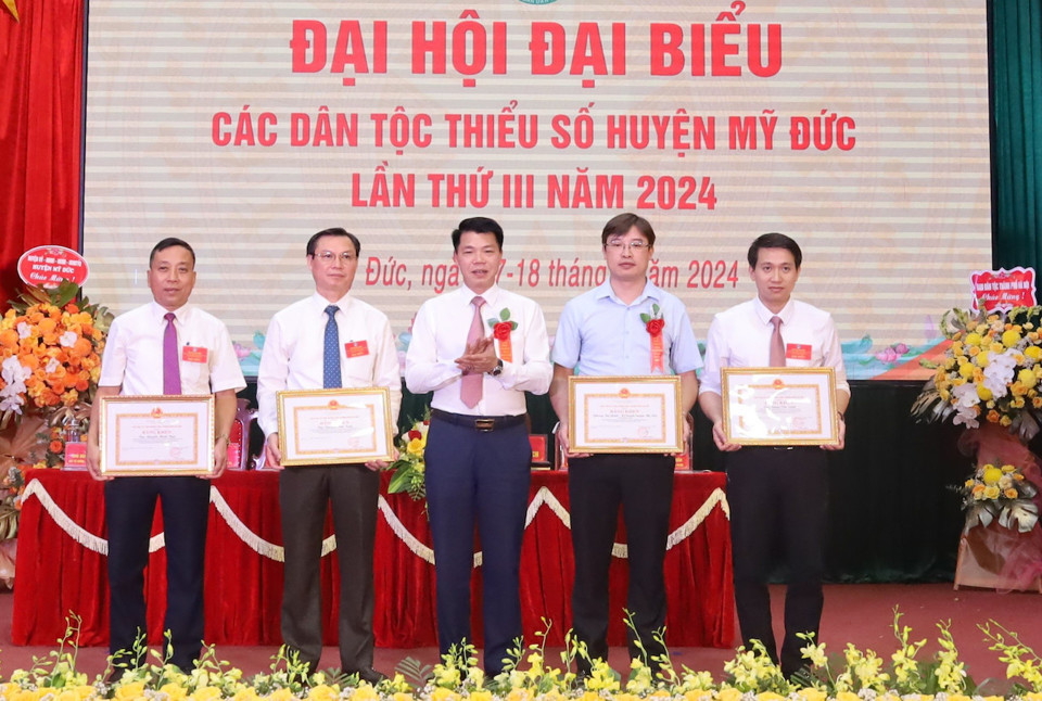 Đại hội đại biểu các dân tộc thiểu số huyện Mỹ Đức năm 2024 đã được tổ chức thành công. Ảnh: Lâm Nguyễn