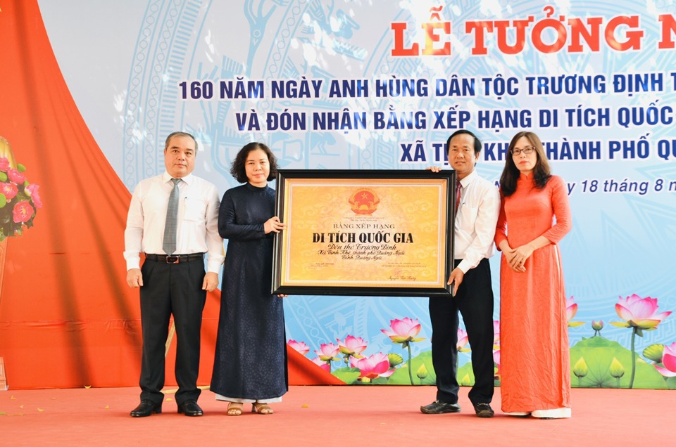 Đền thờ Trương Định l&agrave; di t&iacute;ch lịch sử quốc gia.