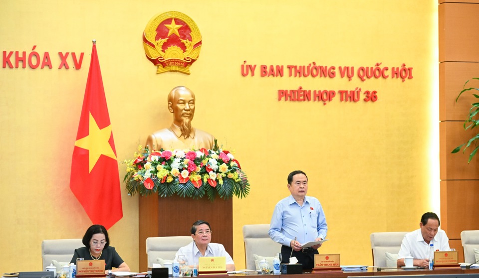 Chủ tịch Quốc hội Trần Thanh Mẫn chủ tr&igrave; phi&ecirc;n họp. Ảnh: Quochoi.vn