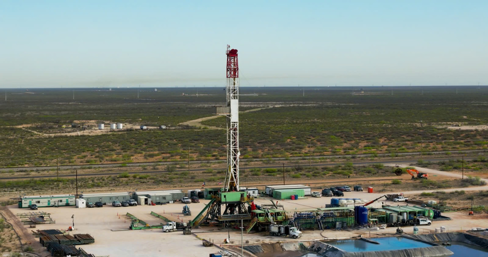 Một gi&agrave;n khoan gần Pyote, Texas, khu vực Permian. Ảnh: Getty Images