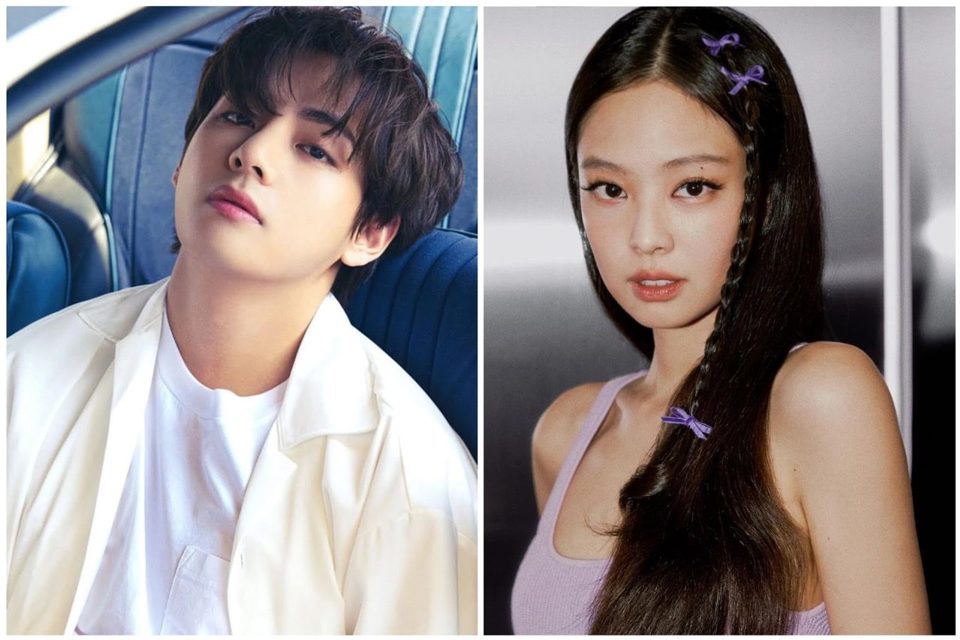 V BTS v&agrave; Jennie Blackpink từng vướng tin hẹn h&ograve;. Ảnh: AllkPop