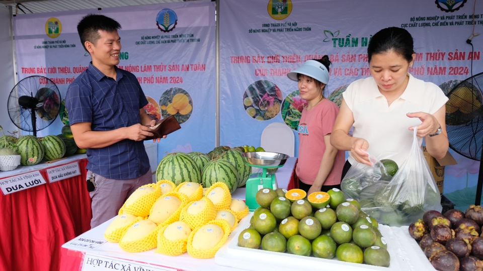 Tuần h&agrave;ng trưng b&agrave;y, giới thiệu, quảng b&aacute; sản phẩm n&ocirc;ng l&acirc;m thuỷ sản an to&agrave;n của TP H&agrave; Nội v&agrave; c&aacute;c tỉnh, TP năm 2024 sẽ diễn ra từ ng&agrave;y 29/8 đến 1/9/2024 tại Big C Thăng Long (đường Trần Duy Hưng, quận Cầu Giấy, TP H&agrave; Nội).