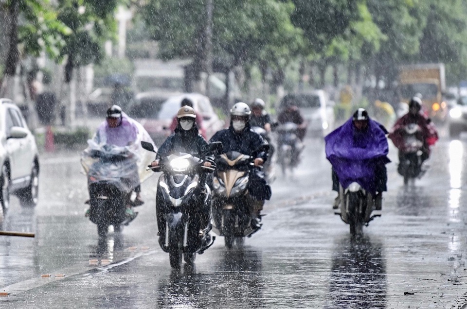 Lượng mưa tại khu vực Bắc Bộ (bao gồm cả TP H&agrave; Nội) sẽ cao hơn trung b&igrave;nh nhiều năm.