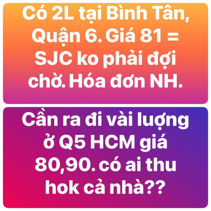 Chợ mạng rao gi&aacute; v&agrave;ng miếng SJC ngang bằng hoặc thấp hơn gi&aacute; của ng&acirc;n h&agrave;ng. Ảnh: Ho&agrave;ng Mai.&nbsp;&nbsp;