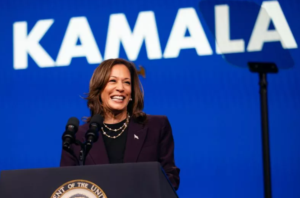 B&agrave; Kamala Harris tại cuộc vận động ở Houston hồi th&aacute;ng 7. Ảnh: Montinique Monroe