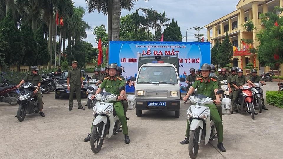 C&ocirc;ng an huyện Thường T&iacute;n ra qu&acirc;n bảo đảm ANTT ở cơ sở