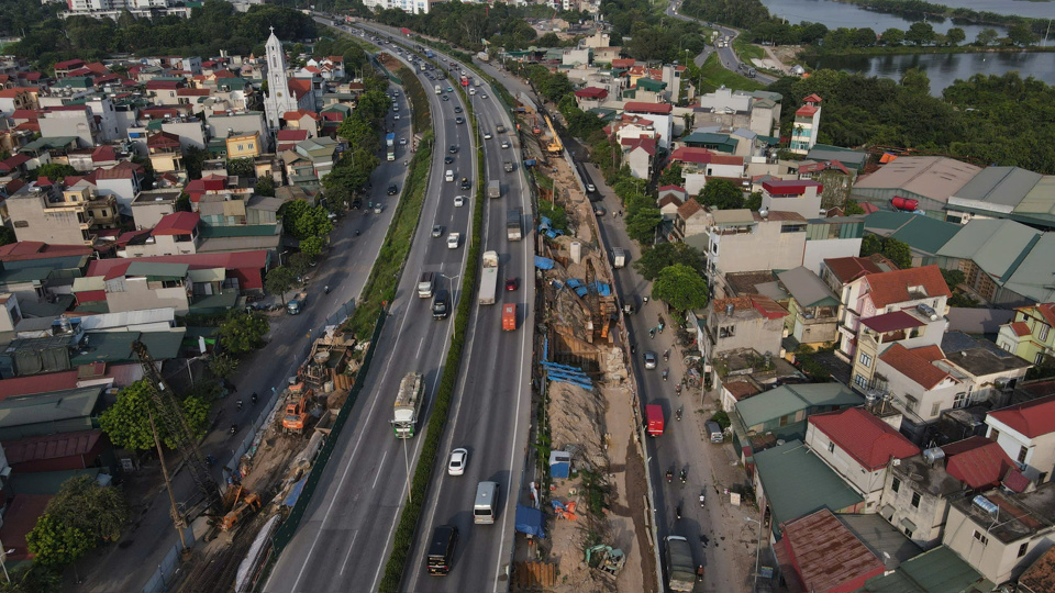 Đối với g&oacute;i thầu số 3, đơn vị đang tiến h&agrave;nh thi c&ocirc;ng phần cọc khoản nhồi, bệ th&acirc;n trụ theo hiện trạng mặt bằng tr&ecirc;n V&agrave;nh đai 3.