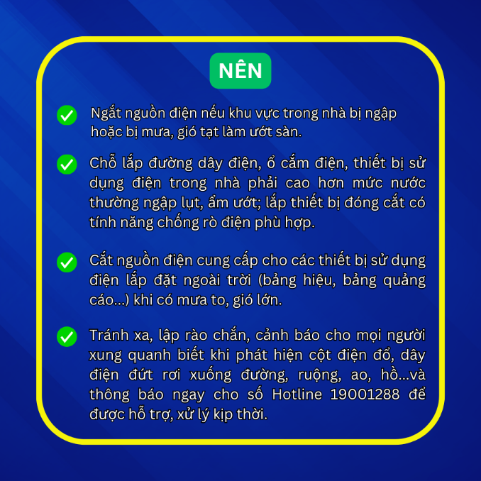 Khuyến cáo an toàn điện trong thời điểm mưa bão - Ảnh 2