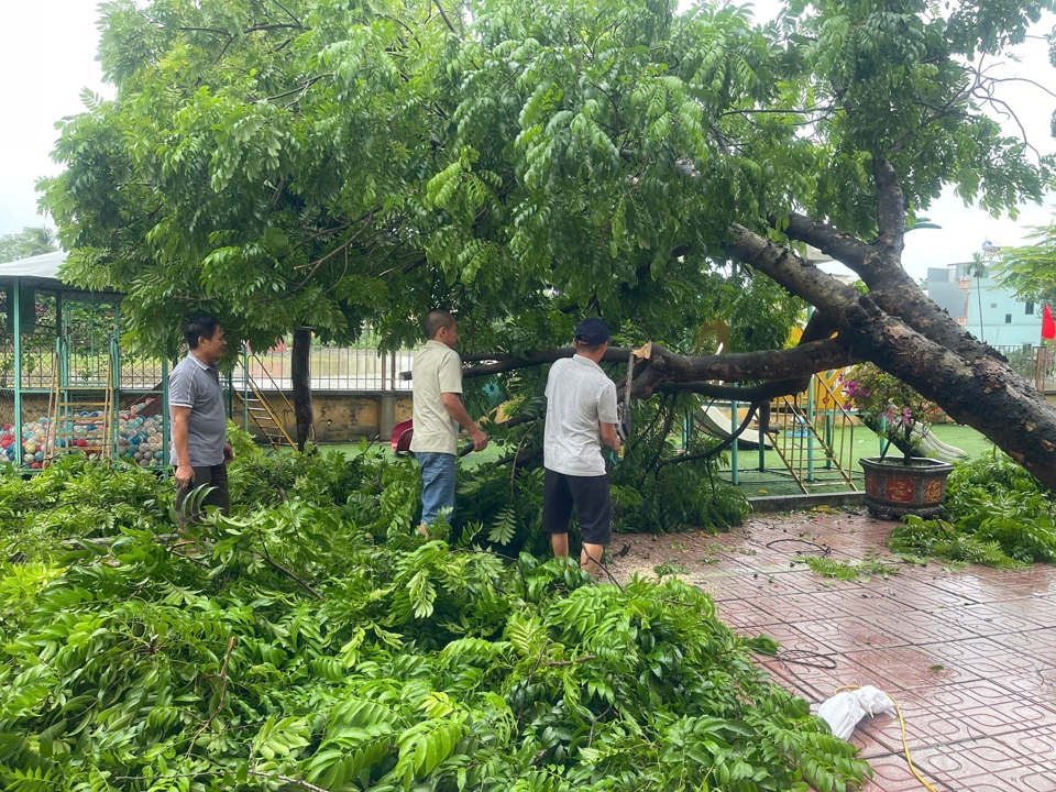 Quốc Oai: các trường học tập trung khắc phục hậu quả báo số 3 - Ảnh 2