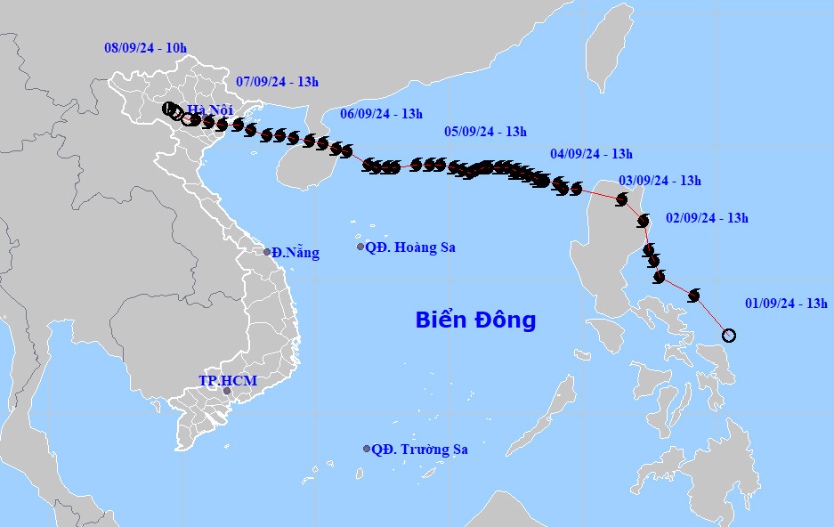 B&atilde;o số 3 tan dần, nhiều nơi ở miền Bắc đối diện mưa lớn.