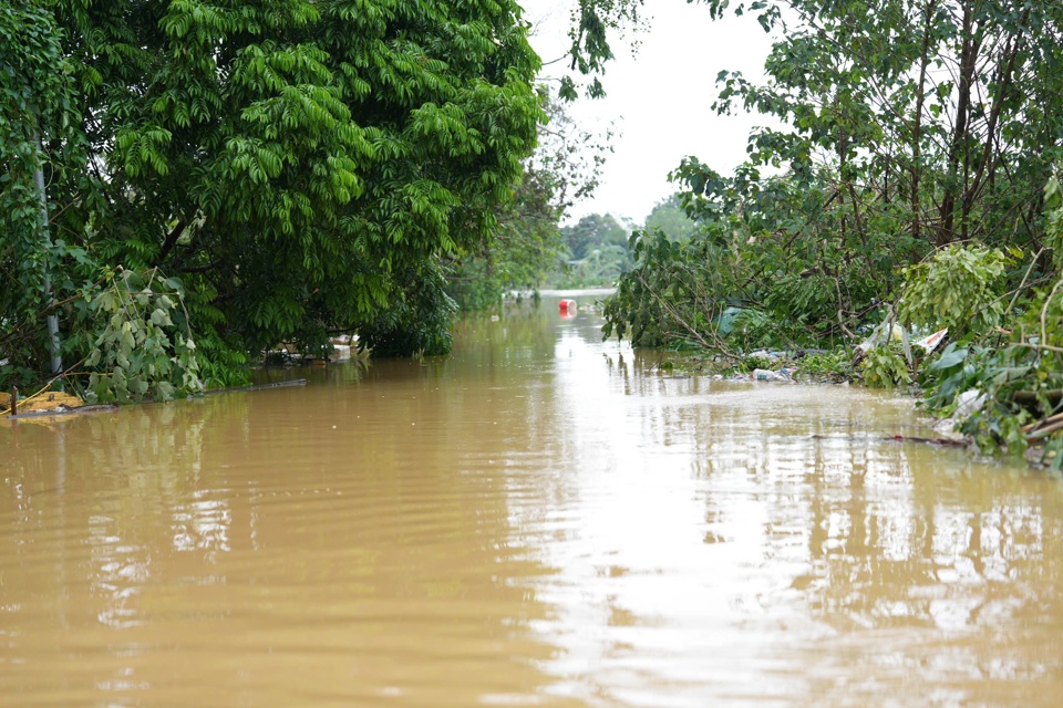 Ng&otilde; 76 An Dương l&agrave; một trong hai con đường dẫn v&agrave;o b&atilde;i giữa s&ocirc;ng Hồng.&nbsp;