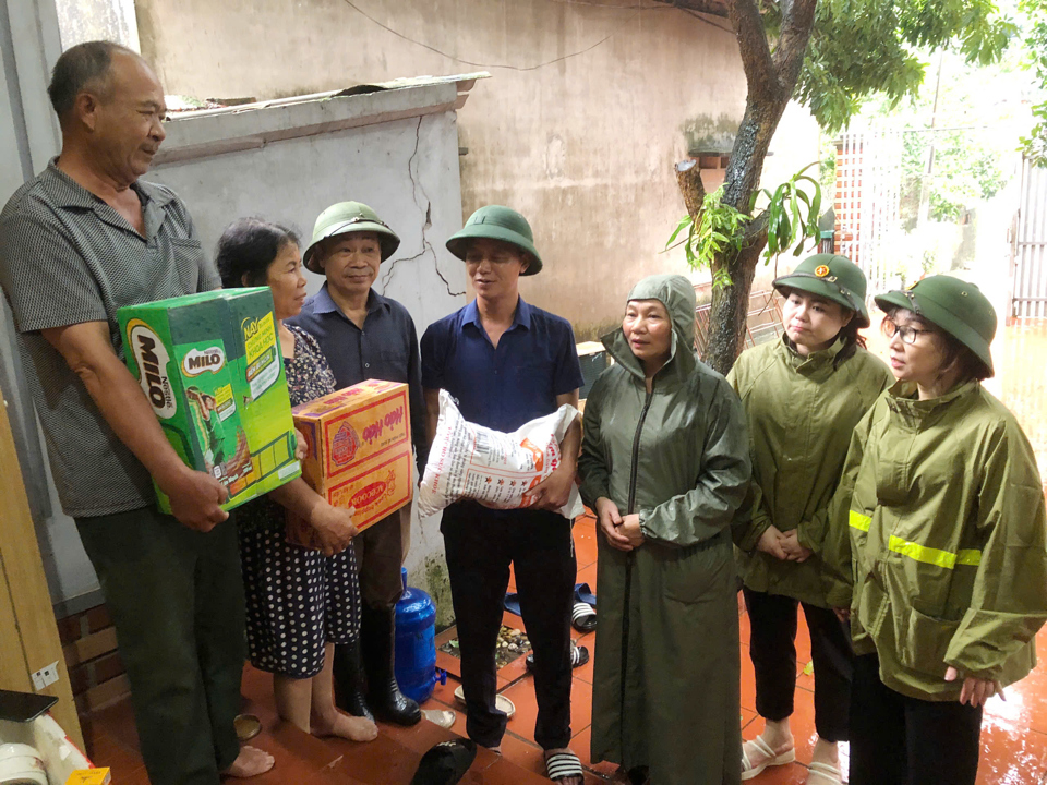 Huyện Đan Phượng: chăm lo, hỗ trợ kịp thời cho người dân vùng ngập úng - Ảnh 1